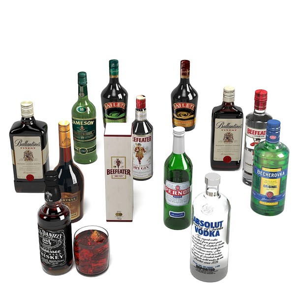 3d model bar bottles set - Bar Bottles Set by shop3ds